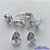 BRINCO FOLHEADA A PRATA COM 50 MILÉSIMOS + VERNIZ DIAMOND - BRINCO DE PINO BASE ALTA FUSÃO CRISTAL 10X14MM PRA344 - Imagem 1
