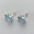 BRINCO FOLHEADA A PRATA COM 50 MILÉSIMOS + VERNIZ DIAMOND - BRINCO DE PINO BASE ALTA FUSÃO AZUL CLARO 10X14MM PRA351 - Imagem 2