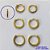 BRINCO NO BRUTO PRONTO PARA O BANHO LATÃO - (CX.39)  TRIO DE BRINCO COM 3 PARES CRAVEJADOS COM MICROS ZIRCÔNIAS - TAMANHOS: 12/14/15MM - PESO TOTAL 4,7GR - BRU14795 - Imagem 1