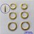 BRINCO NO BRUTO PRONTO PARA O BANHO LATÃO - (CX.39)  TRIO DE BRINCO COM 3 PARES CRAVEJADOS COM MICROS ZIRCÔNIAS - TAMANHOS: 11/13/15MM - PESO TOTAL 4,9GR - BRU14796 - Imagem 1