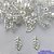 BRINCO FOLHEADA A PRATA COM 50 MILÉSIMOS + VERNIZ DIAMOND - BRINCO DE PINO FOLHA 6MM PRA363 - Imagem 1