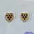 BRINCO FOLHEADO A OURO - BANHADO COM 5 MILÉSIMOS + VERNIZ DIAMOND - BRINCO DE PINO CORAÇÃO COM MICRO ZIRCÔNIAS 10MM - OURO298 - Imagem 1
