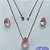 CONJUNTO NO BRUTO PRONTO PARA O BANHO(CX107) - CONJUNTO COM BRINCOS DE PINO 10X14MM E PINGENTE BASE EM ALTA FUSÃO E PEDRA EM ZIRCÔNIA 13X18MM ROSA - PESO TOTAL 8,9GR - BRU14808 - Imagem 1