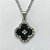 GARGANTILHA EM AÇO INOXIDÁVEL(CX119) -  GARGANTILHA COM CORRENTE 42CM E PINGENTE VAN CLEEF PRETO COM CRISTAIS 16MM - COMPOSIÇÃO: AÇO INOXIDÁVEL - AÇO1961 - Imagem 2