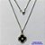 GARGANTILHA EM AÇO INOXIDÁVEL(CX119) -  GARGANTILHA COM CORRENTE 42CM E PINGENTE VAN CLEEF PRETO COM CRISTAIS 16MM - COMPOSIÇÃO: AÇO INOXIDÁVEL - AÇO1961 - Imagem 1