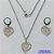 CONJUNTO EM AÇO INOXIDÁVEL -  (AÇO03) (CX.30)  CONJUNTO COM CORRENTE 50CM E BRINCOS ARGOLINHA DE PRESSÃO COM PINGENTES CORAÇÃO VAZADO 17MM - COMPOSIÇÃO: AÇO INOXIDÁVEL - AÇO1966 - Imagem 1