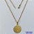 GARGANTILHA NO BRUTO PRONTO PARA O BANHO(CX125) - GARGANTILHA COM CORRENTE SINGAPURA 45CM (E3416) PINGENTE MEDALHA ORAÇÃO AVE MARIA 20MM - PESO TOTAL 3,3GR - BRU14869 - Imagem 1