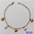 PULSEIRA NO BRUTO PRONTA PARA O BANHO - PULSEIRA 18CM COM CORAÇÕES E PÉROLAS - COMPOSIÇÃO: 100% LATÃO - PESO TOTAL 2,5GR - BRU14894 - Imagem 1