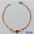 PULSEIRA NO BRUTO PRONTA PARA O BANHO - (CX.30)  PULSEIRA 18CM COM CORAÇÕES VAZADOS E CORAÇÃO VERMELHO - COMPOSIÇÃO: 100% LATÃO - PESO TOTAL 1,4GR - BRU14897 - Imagem 1