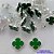 BRINCO FOLHEADO A PRATA COM 50 MILÉSIMOS + VERNIZ DIAMOND - BRINCO DE PINO TIPO VAN CLEEF VERDE RESINA 10MM PRA385 - Imagem 1