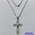 GARGANTILHA EM AÇO INOXIDÁVEL - (12753)  (CX.123)  GARGANTILHA COM CORRENTE 60CM E PINGENTE CRUCIFIXO 45MM - COMPOSIÇÃO: AÇO INOXIDÁVEL - AÇO1972 - Imagem 1