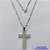 GARGANTILHA EM AÇO INOXIDÁVEL - (12753)  (123) GARGANTILHA COM CORRENTE 60CM E PINGENTE CRUCIFIXO 45MM - COMPOSIÇÃO: AÇO INOXIDÁVEL - AÇO1973 - Imagem 1