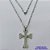 GARGANTILHA EM AÇO INOXIDÁVEL - (12753)  (CX.123)  GARGANTILHA COM CORRENTE 60CM E PINGENTE CRUCIFIXO 43MM - COMPOSIÇÃO: AÇO INOXIDÁVEL - AÇO1975 - Imagem 1