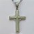 GARGANTILHA EM AÇO INOXIDÁVEL - (12753) (CX.123)  GARGANTILHA COM CORRENTE 60CM E PINGENTE CRUCIFIXO 44MM - COMPOSIÇÃO: AÇO INOXIDÁVEL - AÇO1977 - Imagem 2