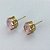 CONJUNTO NO BRUTO PRONTO PARA O BANHO - CONJUNTO ALTA FUSÃO COM BRINCOS DE PINO 10X10MM E PINGENTE COM PEDRA EM ZIRCÔNIA 12X12MM ROSA - PESO TOTAL 5,8GR - BRU14909 - Imagem 2