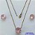 CONJUNTO NO BRUTO PRONTO PARA O BANHO - CONJUNTO ALTA FUSÃO COM BRINCOS DE PINO 10X10MM E PINGENTE COM PEDRA EM ZIRCÔNIA 12X12MM ROSA - PESO TOTAL 5,8GR - BRU14909 - Imagem 1