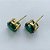 CONJUNTO NO BRUTO PRONTO PARA O BANHO - CONJUNTO ALTA FUSÃO COM BRINCOS DE PINO 10X10MM E PINGENTE COM PEDRA EM ZIRCÔNIA 12X12MM VERDE ESCURA - PESO TOTAL 5,8GR - BRU14910 - Imagem 2