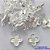 BRINCO FOLHEADO A PRATA COM 50 MILÉSIMOS + VERNIZ DIAMOND - BRINCO DE PINO VAN CLEEF PRATA 8MM PRA396 - Imagem 1