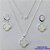 CONJUNTO FOLHEADO A PRATA COM 50 MILÉSIMOS  + VERNIZ DIAMOND CORRENTE VENEZIANA 45CM PINGENTE VANM CLEEF MADRE ´PÉROLA 12MM E  BRINCOS COM ARGOLA DE PRESSÃO VAN CLEEF MADRE PÉROLA 12MM PRA401 - Imagem 1