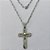 GARGANTILHA EM AÇO INOXIDÁVEL - (12753)  (CX.123)  GARGANTILHA COM CORRENTE 60CM E PINGENTE CRUCIFIXO DUPLO VAZADO E DESENHADO 20X37MM - COMPOSIÇÃO: AÇO INOXIDÁVEL - AÇO1981 - Imagem 1