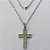 GARGANTILHA EM AÇO INOXIDÁVEL - (12753)  (CX.123)  GARGANTILHA COM CORRENTE 60CM E PINGENTE CRUCIFIXO DUPLO E DESENHADO 19X36MM - COMPOSIÇÃO: AÇO INOXIDÁVEL - AÇO1982 - Imagem 1