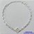 PULSEIRA FOLHEADA A PRATA COM 50 MILÉSIMOS + VERNIZ DIAMOND - PULSEIRA COM VAN CLEEF MADRE PÉROLA - TAMANHO: 18CM E  FECHO LAGOSTA PRA406 - Imagem 1