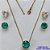 CONJUNTO NO BRUTO PRONTO PARA O BANHO - CONJUNTO ALTA FUSÃO COM 2 PARES DE BRINCOS DE PINO 10X10MM E PINGENTE COM PEDRA EM ZIRCÔNIA 12X12MM VERDE  - PESO TOTAL 5,8GR - BRU14926 - Imagem 1
