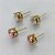 CONJUNTO NO BRUTO PRONTO PARA O BANHO - CONJUNTO ALTA FUSÃO COM 2 PARES DE BRINCOS DE PINO 10X10MM E PINGENTE COM PEDRA EM ZIRCÔNIA 12X12MM ROSA  - PESO TOTAL 5,8GR - BRU14927 - Imagem 2