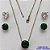 CONJUNTO NO BRUTO PRONTO PARA O BANHO - CONJUNTO ALTA FUSÃO COM 2 PARES DE BRINCOS DE PINO 10X10MM E PINGENTE COM PEDRA EM ZIRCÔNIA 12X12MM VERDE ESCURA  - PESO TOTAL 5,8GR - BRU14929 - Imagem 1