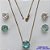 CONJUNTO NO BRUTO PRONTO PARA O BANHO - CONJUNTO ALTA FUSÃO COM 2 PARES DE BRINCOS DE PINO 10X10MM E PINGENTE COM PEDRA EM ZIRCÔNIA 12X12MM AZUL  - PESO TOTAL 5,8GR - BRU14930 - Imagem 1