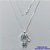 GARGANTILHA FOLHEADO A PRATA COM 50 MILÉSIMOS + VERNIZ DIAMOND - GARGANTILHA CORRENTE CADEADO 45CM PINGENTE MENINO COM MICRO ZIRCÔNIAS 19MM + FECHO LAGOSTA - PRA414 - Imagem 1