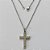 GARGANTILHA EM AÇO INOXIDÁVEL - (03) -  (CX.37) GARGANTILHA COM CORRENTE 50CM E PINGENTE CRUCIFIXO DUPLO E DESENHADO 18X30MM - COMPOSIÇÃO: AÇO INOXIDÁVEL - AÇO1983 - Imagem 1