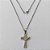 GARGANTILHA EM AÇO INOXIDÁVEL - (03) -  (CX.37) GARGANTILHA COM CORRENTE 50CM E PINGENTE CRUCIFIXO IMAGEM JESUS 18X29MM - COMPOSIÇÃO: AÇO INOXIDÁVEL - AÇO1985 - Imagem 1
