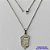 GARGANTILHA EM AÇO INOXIDÁVEL - (03) - (CX.37)  GARGANTILHA COM CORRENTE 50CM E PINGENTE FACE DE JESUS CRISTO 14X24MM - COMPOSIÇÃO: AÇO INOXIDÁVEL - AÇO1988 - Imagem 1
