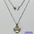 GARGANTILHA EM AÇO INOXIDÁVEL  - (CX.37)  GARGANTILHA COM CORRENTE CADEADO 40CM E PINGENTE TREVO COM ZIRCÔNIA 16MM + EXTENSOR - COMPOSIÇÃO: AÇO INOXIDÁVEL - AÇO1989 - Imagem 1