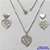 CONJUNTO EM AÇO INOXIDÁVEL - CONJUNTO EM AÇO INOXIDÁVEL CORRENTE 50CM (AÇO03) BRINCO DE PINO BASE CORAÇÃO E PINGENTE CORAÇÕES DETALHES VAZADOS 19MM - COMPOSIÇÃO: AÇO INOXIDÁVEL -  AÇO1995 - Imagem 1