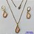CONJUNTO NO BRUTO PRONTO PARA O BANHO(CX124) - CORRENTE VENEZIANA 45CM E PINGENTE E BRINCOS ARGOLINHAS DE PRESSÃO NUVEM ROSAS 10X17MM - PESO: 6,3GR - BRU14957 - Imagem 1