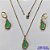 CONJUNTO NO BRUTO PRONTO PARA O BANHO(CX124) - CORRENTE VENEZIANA 45CM E PINGENTE E BRINCOS ARGOLINHAS DE PRESSÃO NUVEM VERDES 10X17MM - PESO: 6,3GR - BRU14959 - Imagem 1
