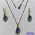 CONJUNTO NO BRUTO PRONTO PARA O BANHO(CX124) - CORRENTE VENEZIANA 45CM E PINGENTE E BRINCOS ARGOLINHAS DE PRESSÃO NUVEM AZUL 10X17MM - PESO: 6,3GR - BRU14964 - Imagem 1