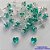 BRINCO FOLHEADA A PRATA COM 50 MILÉSIMOS + VERNIZ DIAMOND - BRINCO DE PINO ZIRCÔNIA FORMATO CORAÇÃO VERDE 6MM PRA421 - Imagem 1