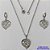 CONJUNTO EM AÇO INOXIDÁVEL - CORRENTE 50CM (AÇO03) (CX.120)  BRINCO DE PINO COM BASE VAZADA E PINGENTE CORAÇÕES DETALHES VAZADOS 19MM - COMPOSIÇÃO: AÇO INOXIDÁVEL - AÇO2004 - Imagem 1