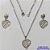 CONJUNTO EM AÇO INOXIDÁVEL - CORRENTE 50CM (AÇO03)  (CX.120)   BRINCO DE PINO COM BASE GOTA E PINGENTE CORAÇÕES DETALHES VAZADOS 19MM - COMPOSIÇÃO: AÇO INOXIDÁVEL - AÇO2005 - Imagem 1