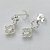 BRINCO FOLHEADA A PRATA COM 50 MILÉSIMOS + VERNIZ DIAMOND - BRINCO DE PINO VAN CLEEF COM MICRO ZIRCÔNIAS 20MM PRA436 - Imagem 2