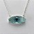 GARGANTILHA FOLHEADO A PRATA COM 50 MILÉSIMOS + VERNIZ DIAMOND - GARGANTILHA CORRENTE CADEADO 40CM PINGENTE ZIRCÔNIA AZUL 21X9MM  + FECHO LAGOSTA - PRA440 - Imagem 2