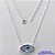 GARGANTILHA FOLHEADO A PRATA COM 50 MILÉSIMOS + VERNIZ DIAMOND - GARGANTILHA CORRENTE CADEADO 40CM PINGENTE ZIRCÔNIA LILÁS 21X9MM  + FECHO LAGOSTA - PRA441 - Imagem 1