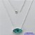 GARGANTILHA FOLHEADO A PRATA COM 50 MILÉSIMOS + VERNIZ DIAMOND - GARGANTILHA CORRENTE CADEADO 40CM PINGENTE ZIRCÔNIA VERDE 21X9MM  + FECHO LAGOSTA - PRA444 - Imagem 1