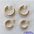 BRINCO FOLHEADO A OURO - BANHADO COM 5 MILÉSIMOS + VERNIZ DIAMOND(BRD 22D)-DUO DE BRINCO DE PINO ARGOLA DESENHADA 22/18MM E LARGURA 7MM- OU0RO303 - Imagem 1