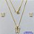 CONJUNTO FOLHEADO A OURO(CJB915) - BANHADO COM 5 MILÉSIMOS + VERNIZ DIAMOND - CONJUNTO COM CORRENTE VENEZIANA 45CM E BRINCOS DE PINO COM PINGENTE BORBOLETA BRANCA 10MM- OURO305 - Imagem 1