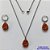 CONJUNTO EM AÇO INOXIDÁVEL -  (CX.60)  CONJUNTO CORRENTE (03) 50CM E BRINCO ARGOLINHA DE PRESSÃO COM PINGENTE DRUSA LARANJA 10X14- COMPOSIÇÃO: AÇO INOXIDÁVEL - AÇO2013 - Imagem 1