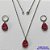 CONJUNTO EM AÇO INOXIDÁVEL -  (CX.60)  CONJUNTO CORRENTE (03) 50CM E BRINCO ARGOLINHA DE PRESSÃO COM PINGENTE DRUSA PINK 10X14- COMPOSIÇÃO: AÇO INOXIDÁVEL - AÇO2016 - Imagem 1